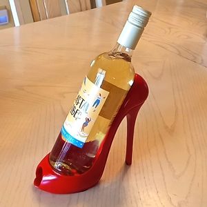Creative Wine Bottle Holder, Wear Resistant Stiletto Heel Shoe Design. NWOT.